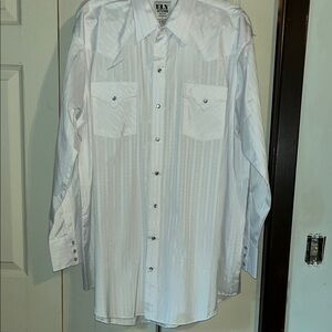 Ely Cattleman Glossy White Casual Shirt